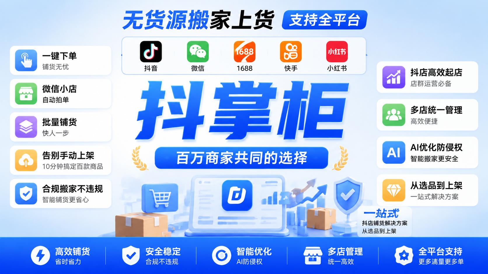 新手做抖音小店，商品采集如何自动去水印、改主图规避侵权？