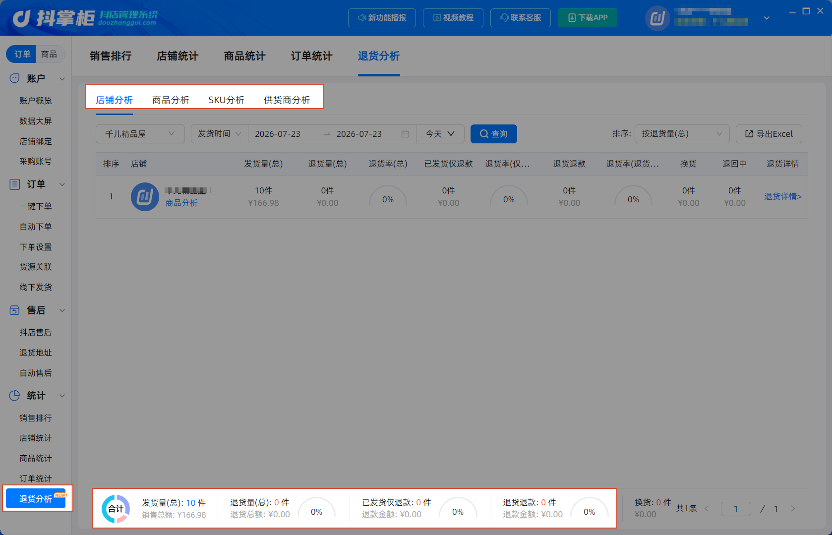 退货分析